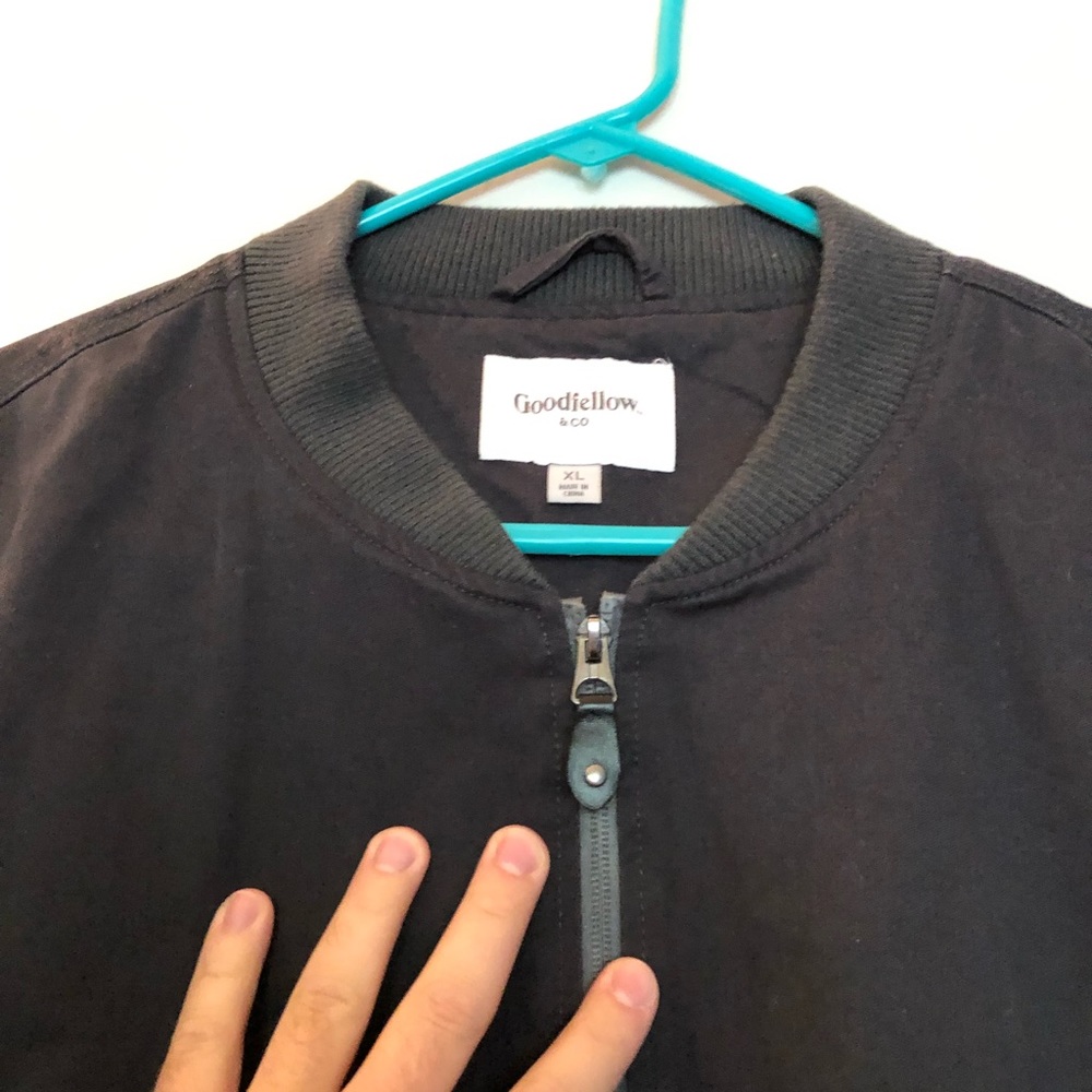 Gray Mens Bomber Jacket. Cotton Material from Target